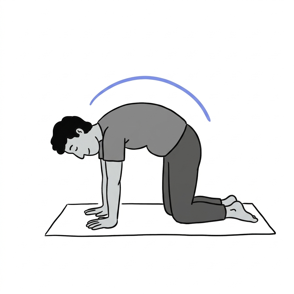 Illustration of quadruped cat-cow
