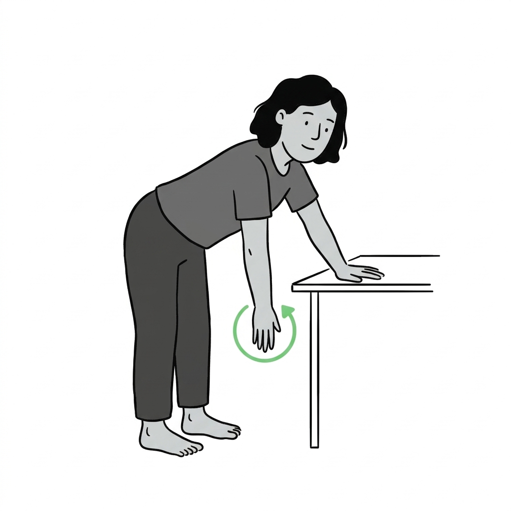 Illustration of shoulder pendulum