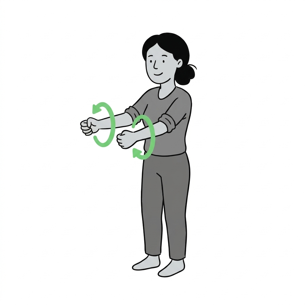 Illustration of wrist circles
